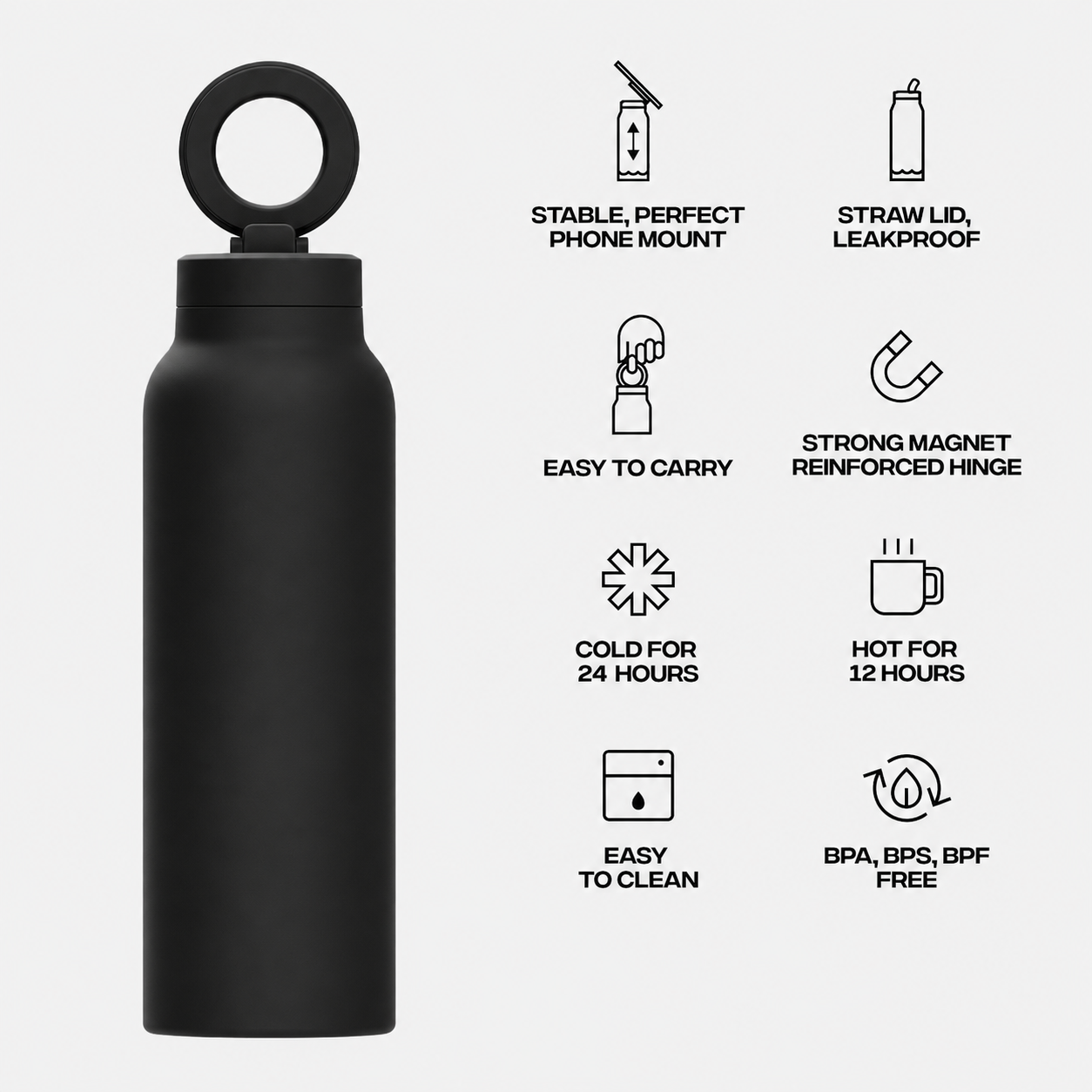 Veloxer™ Water bottle with MagSafe ring